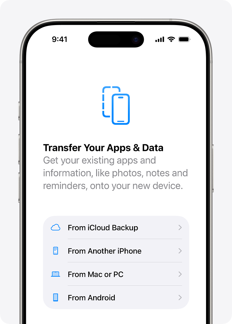 Restore from iCloud Backup