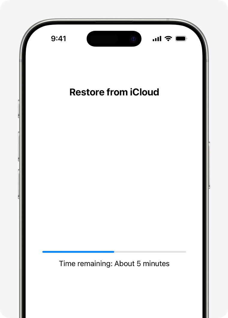 Choose iCloud backup