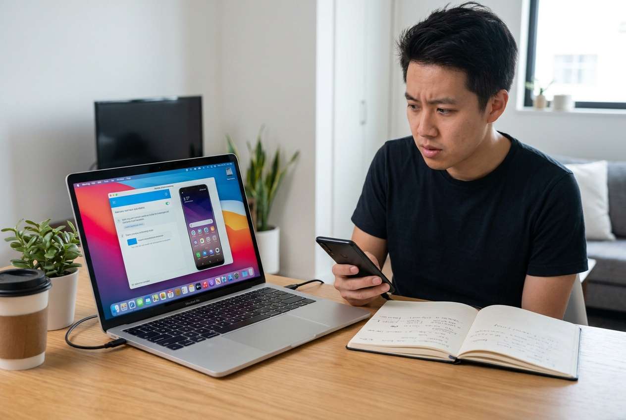 mirror android phone to mac for recording: ai prompt guide | dr.fone prompt guide