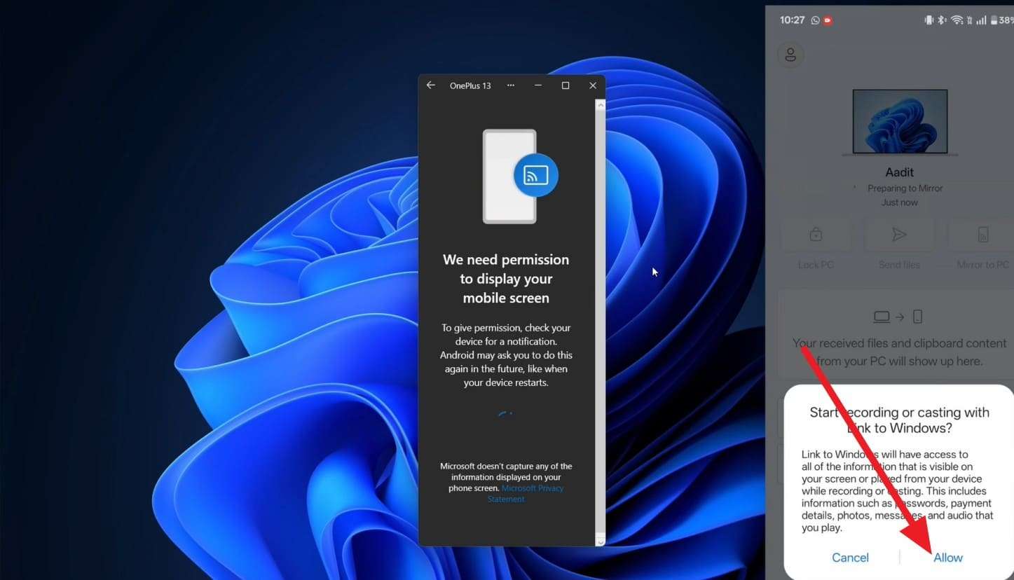 pick the allow button