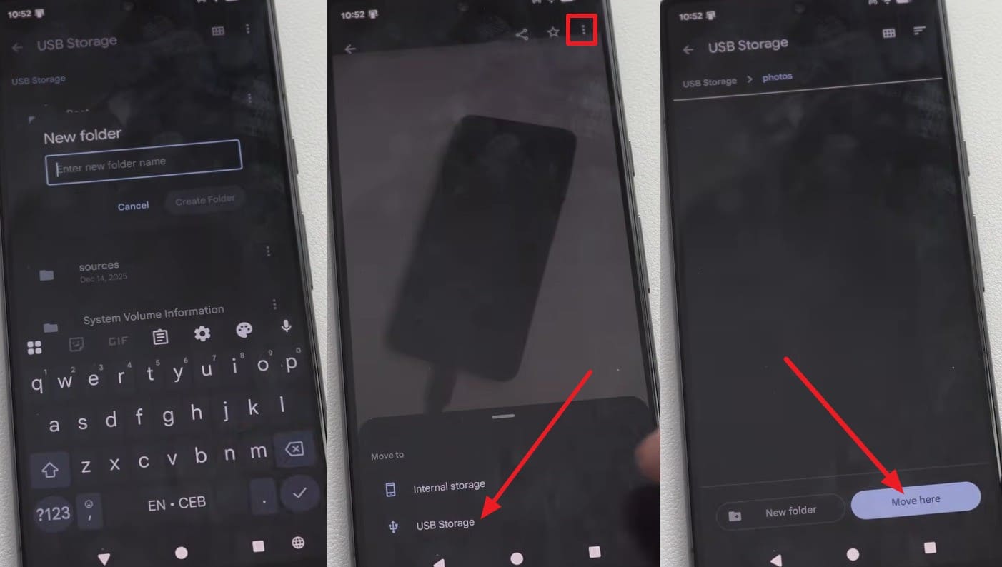 tap move here option