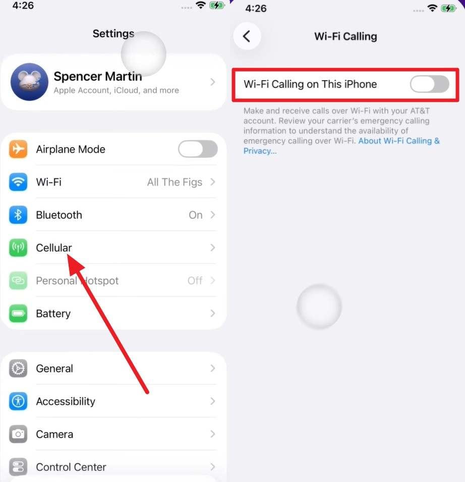 choose cellular option