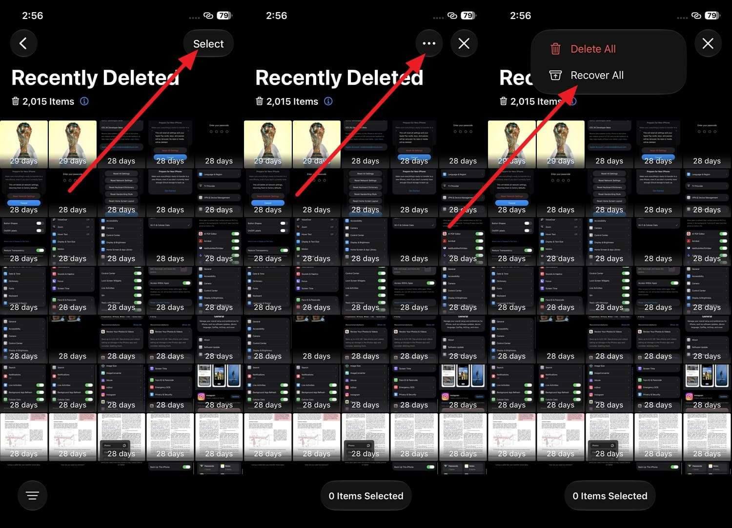 select to recover