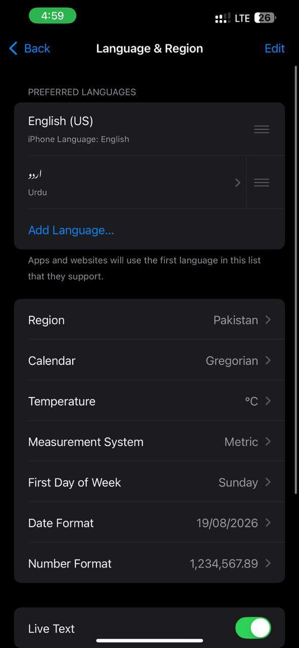 change siri language