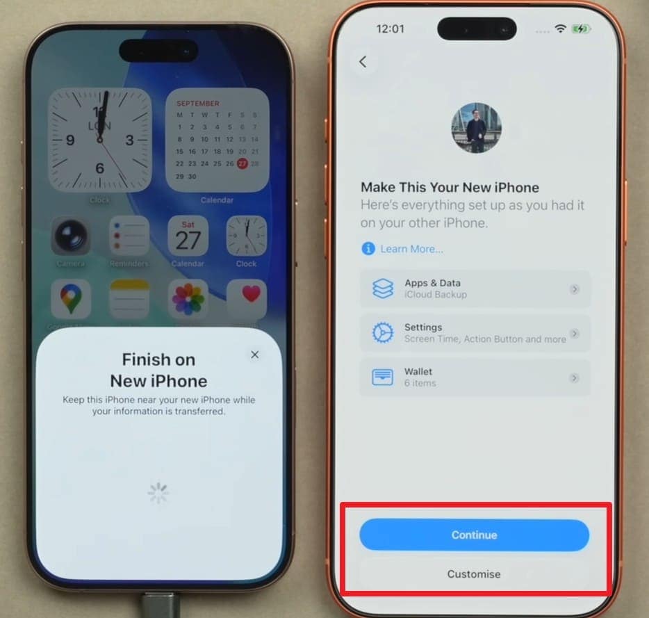 pick continue button