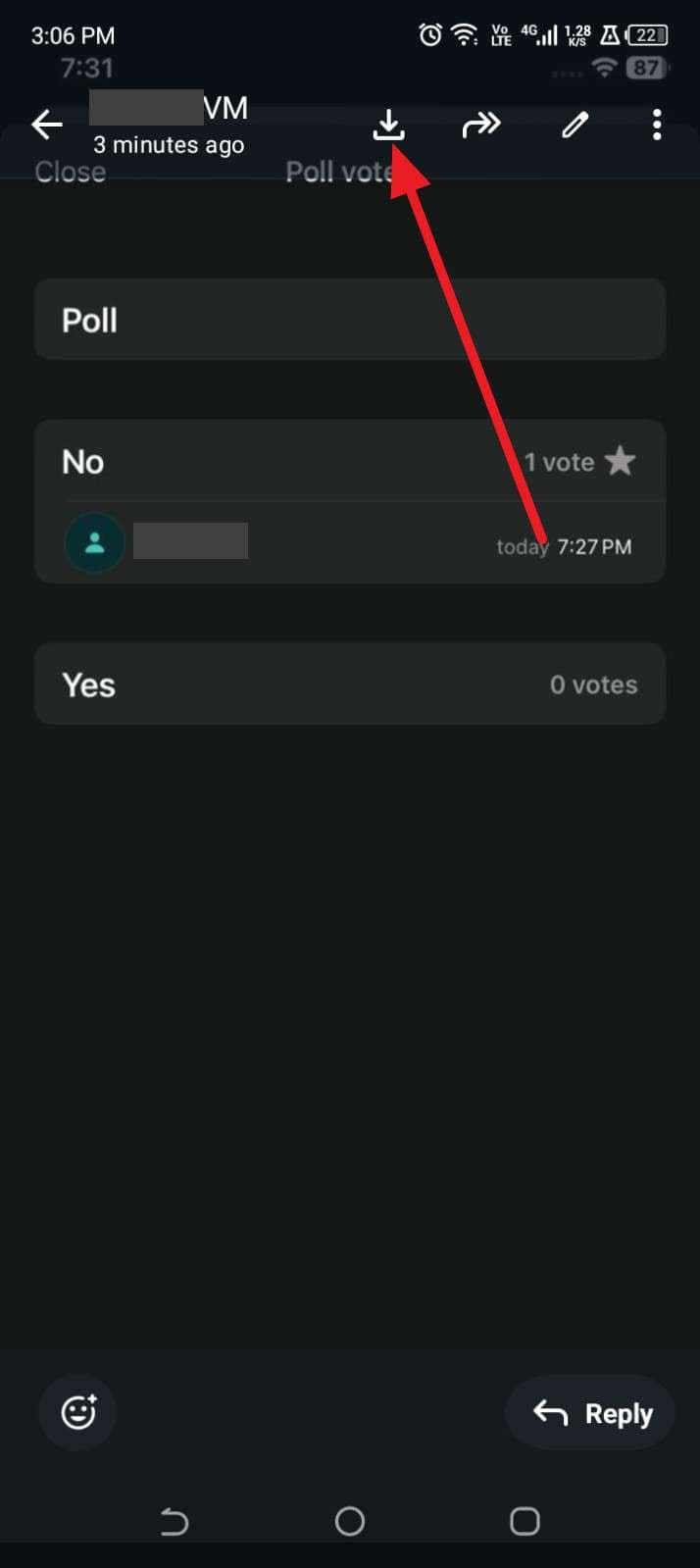 use the download icon