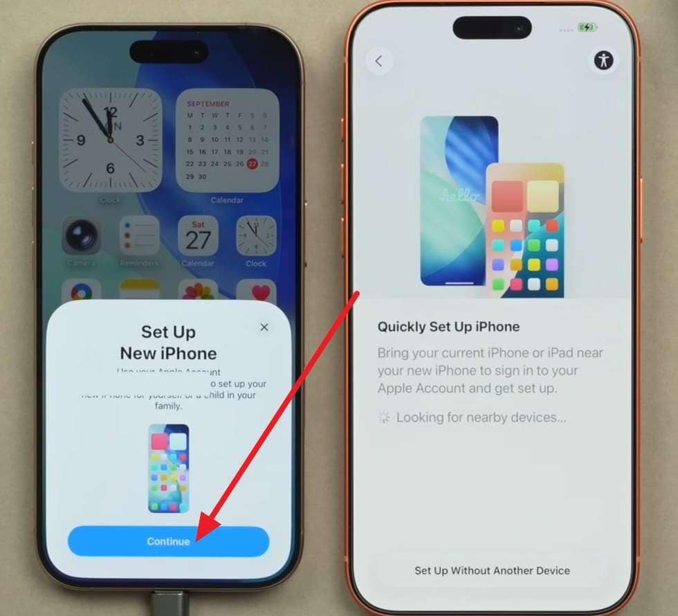 pick continue option