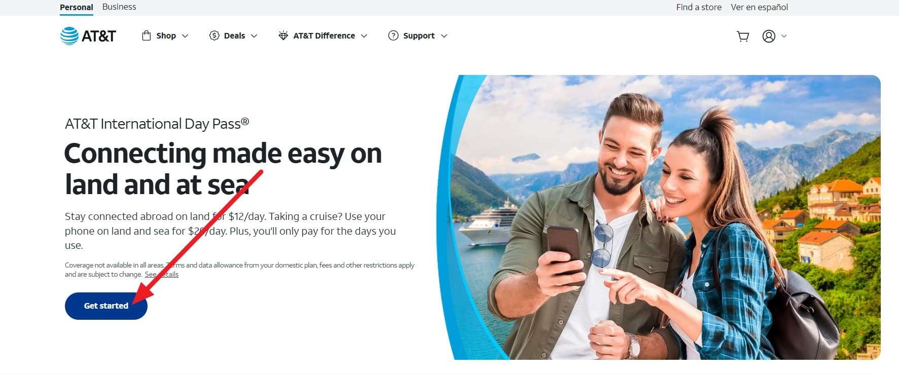 tap get started