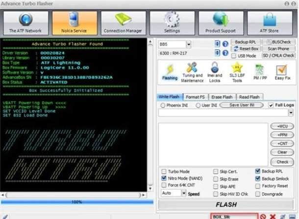 advance turbo usage interface