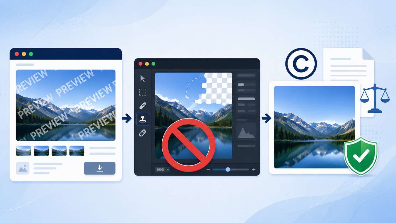 alamy watermark removal