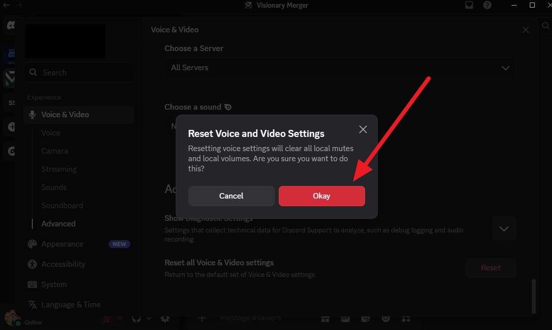 tap the okay option