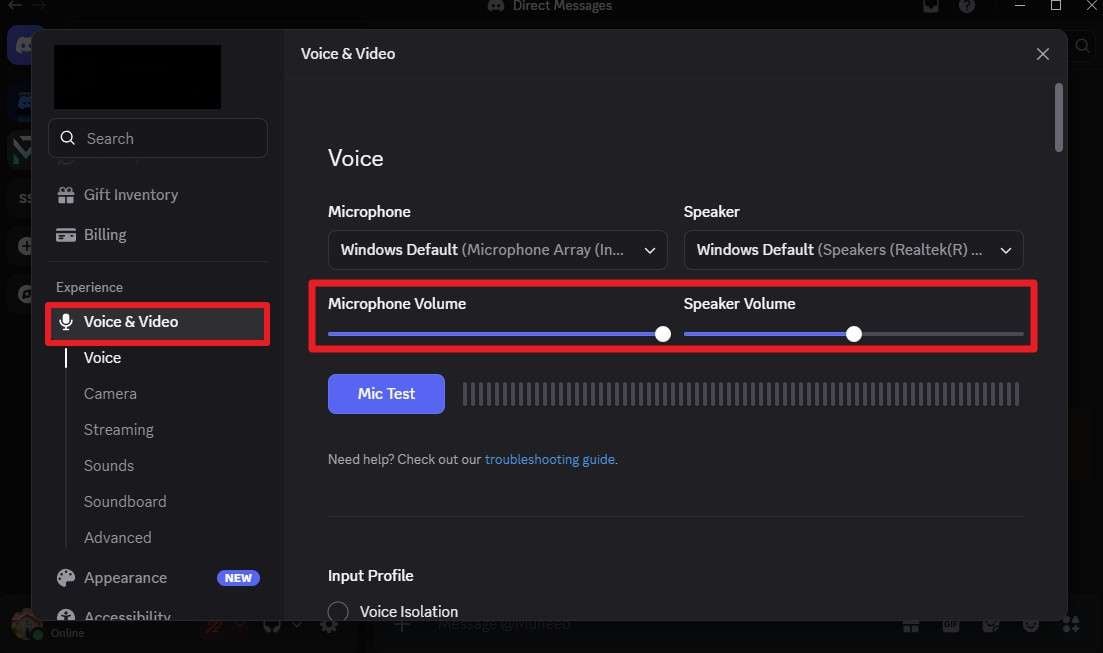 pick the settings