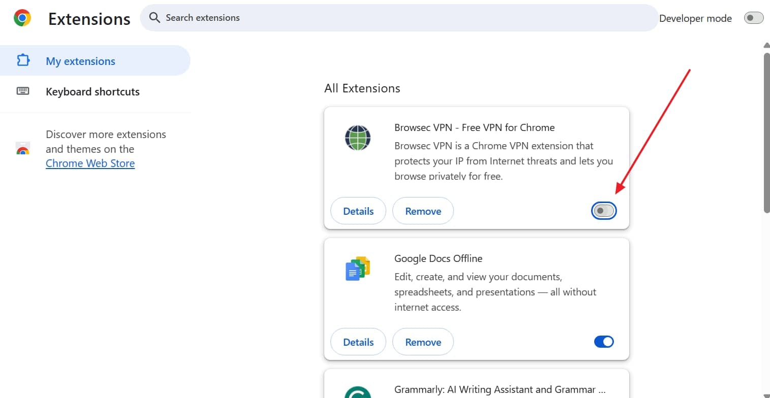 disable vpn