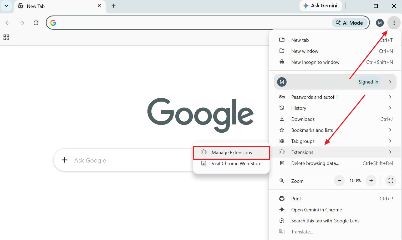 open extensions