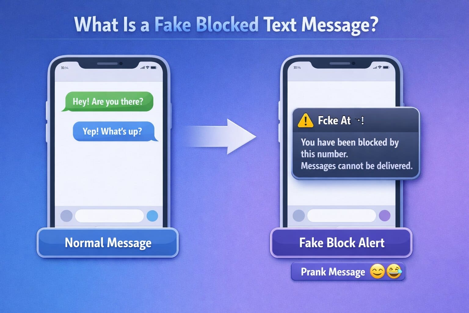 fake blocked text message