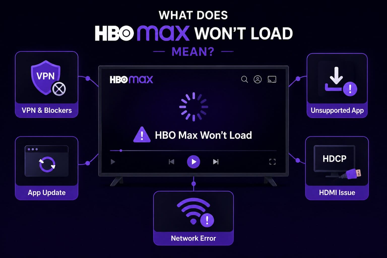 reasons hbo max not loading