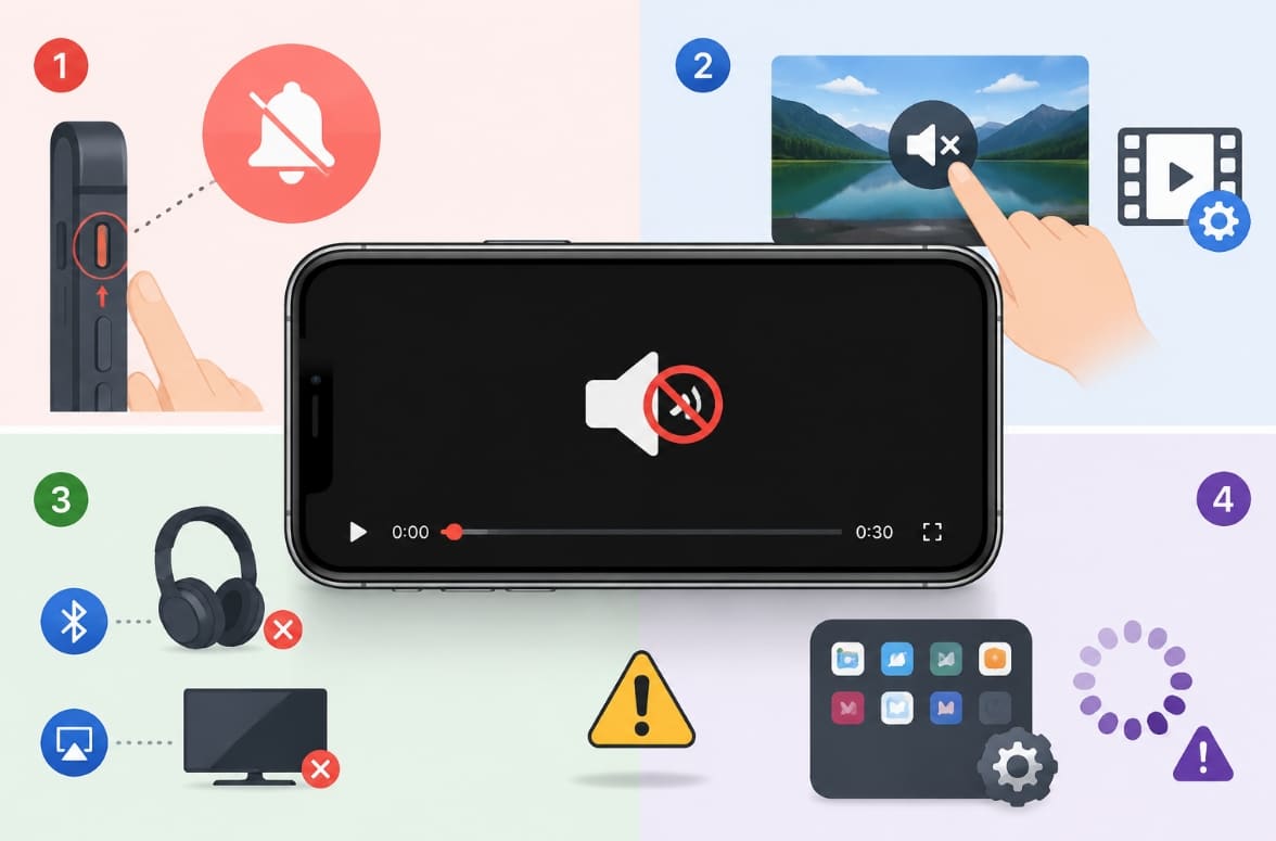 reasons behind iphone no video sound