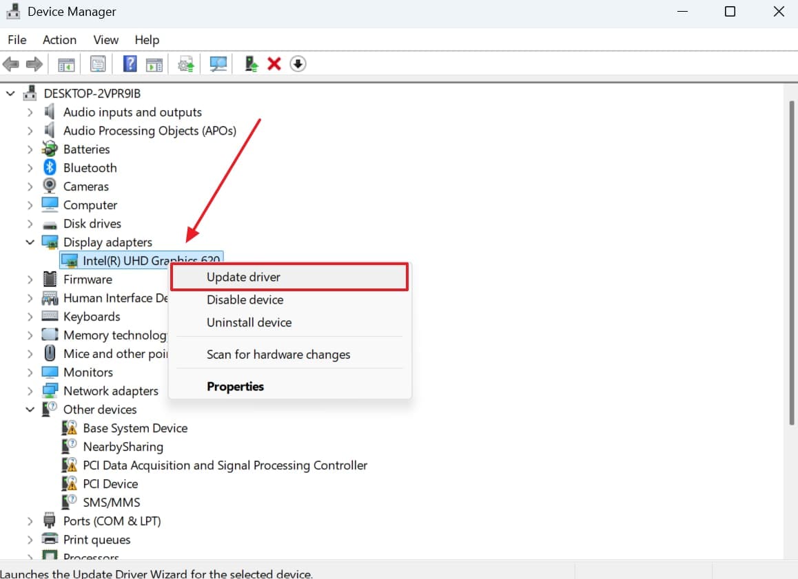 choose graphics driver