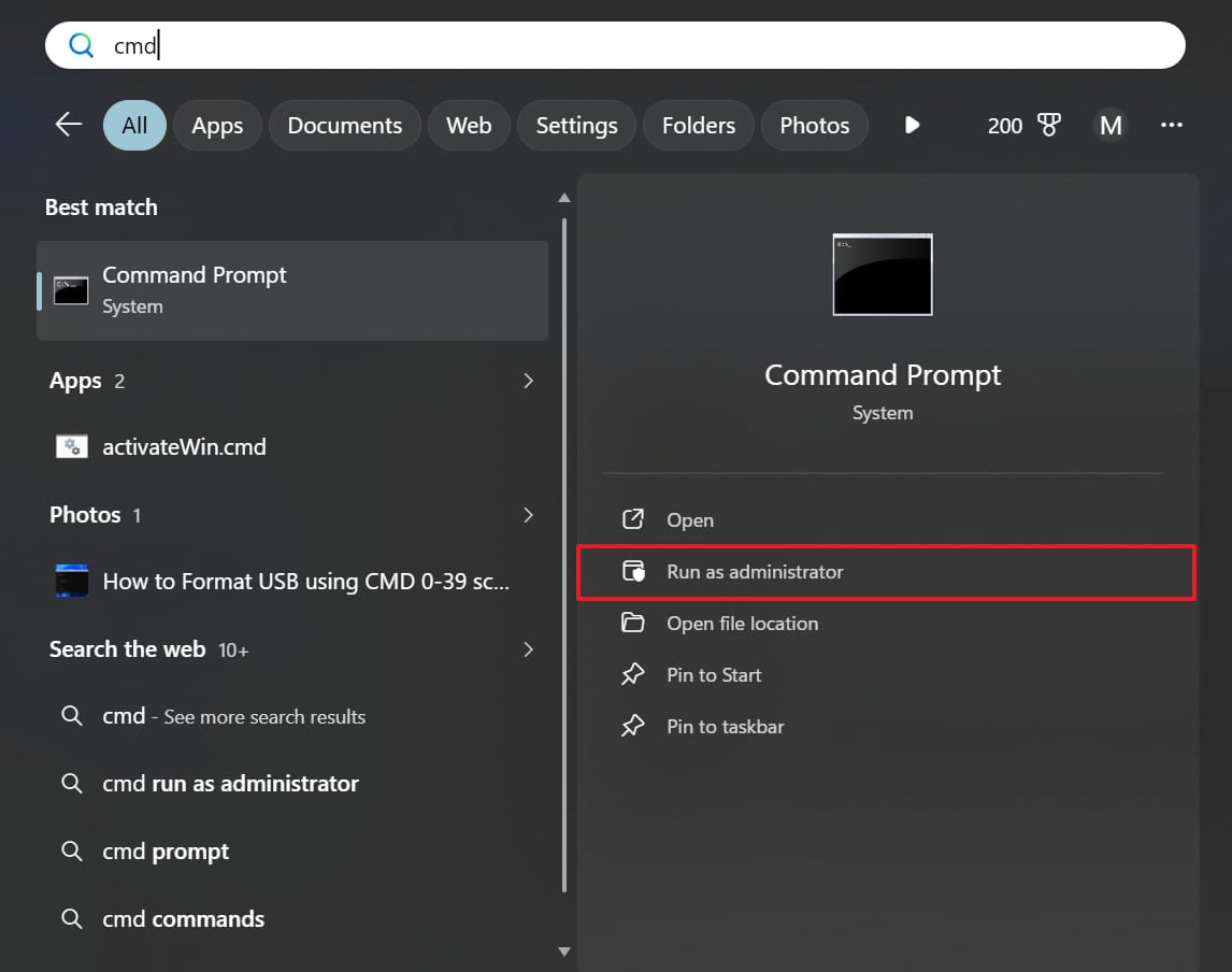 run command prompt