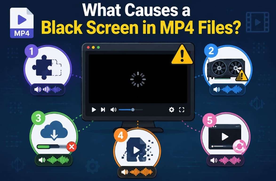 reasons behind mp4 black screen