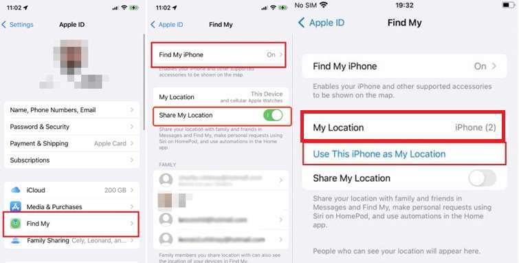 use this iphone/ipad as my location