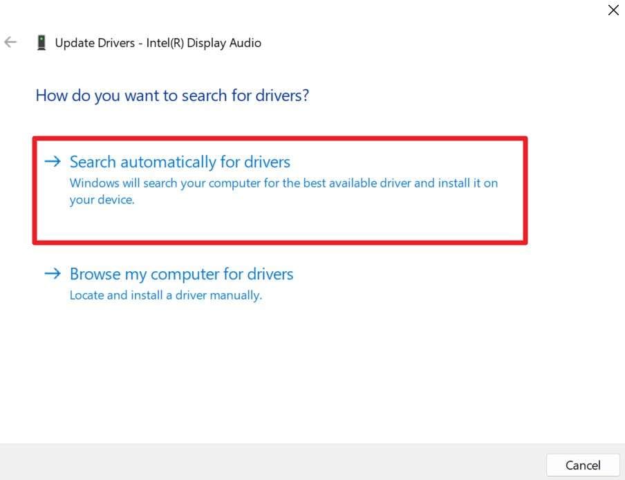 search for drivers
