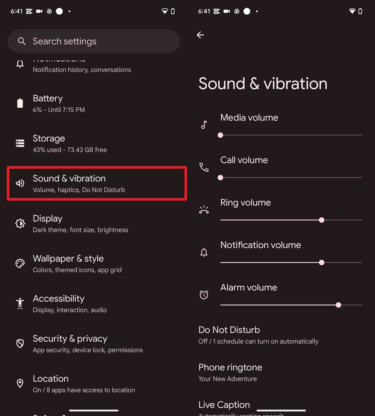 set the sounds