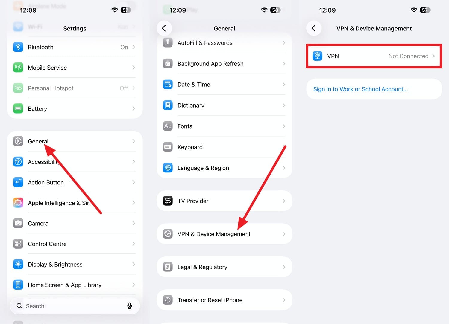 disable the vpn