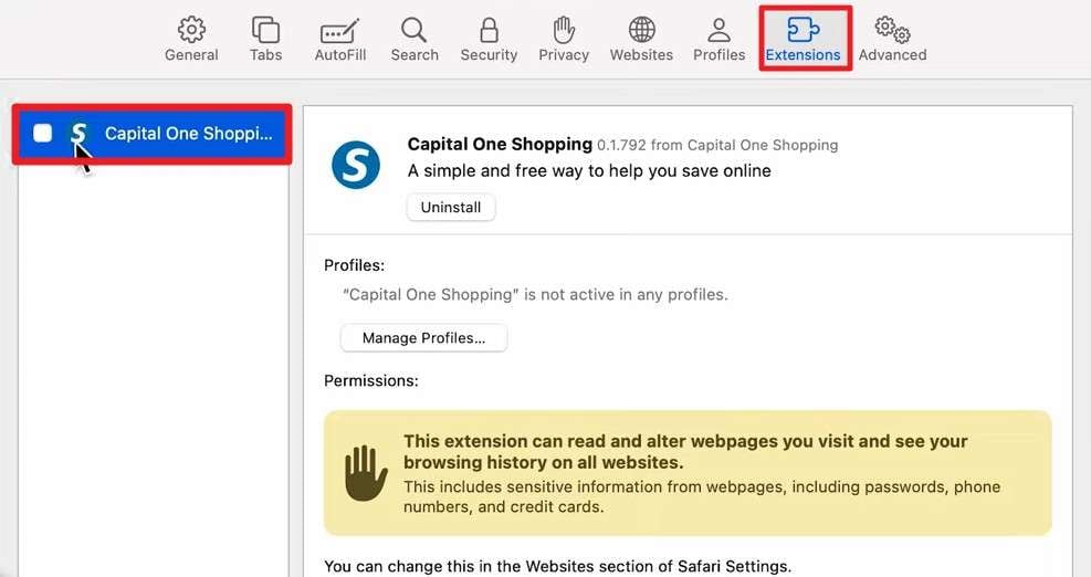 turn off extensions
