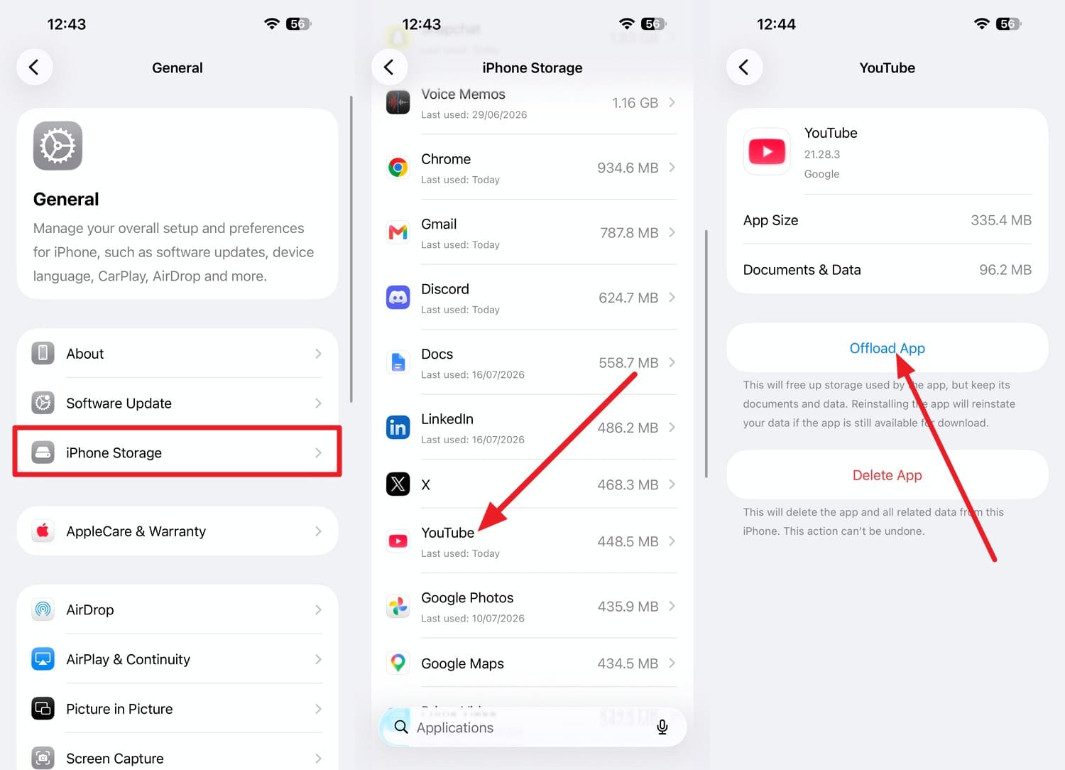 offload youtube