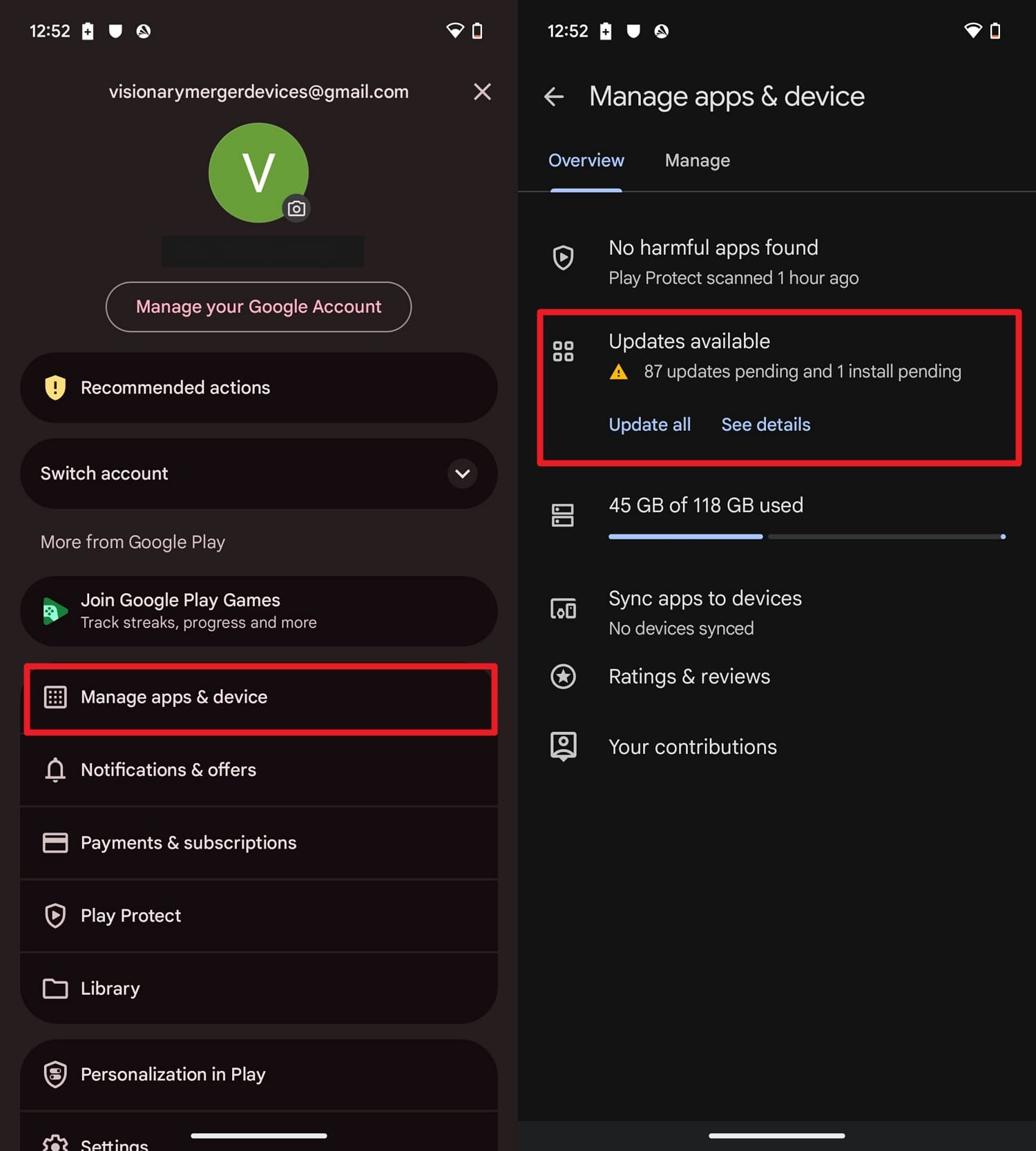 update prime android