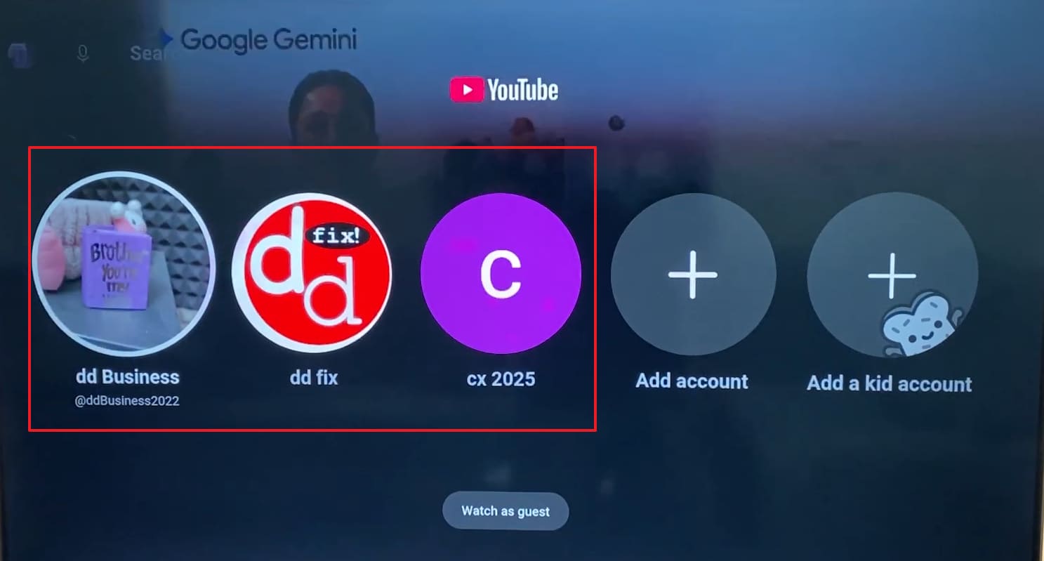 check youtube accounts