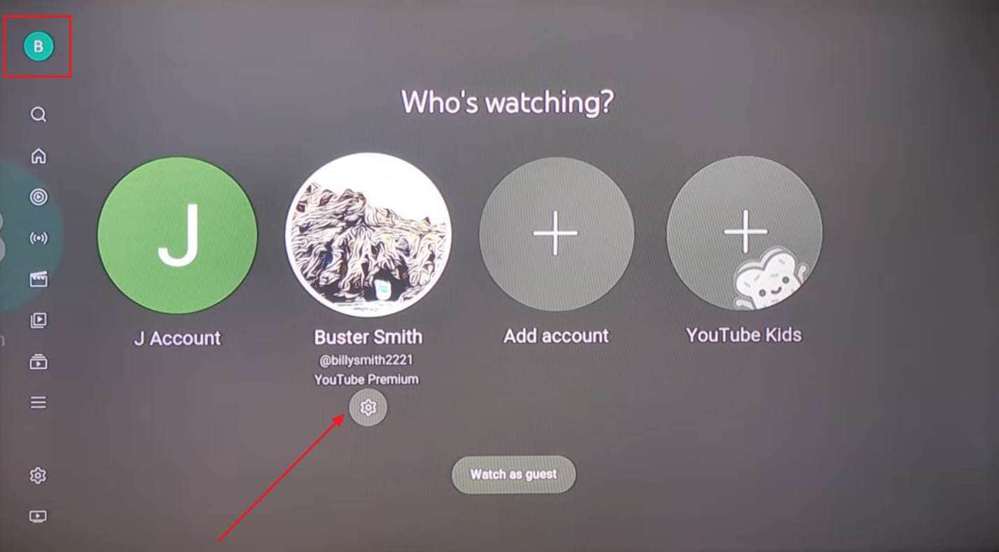 access youtube account on tv
