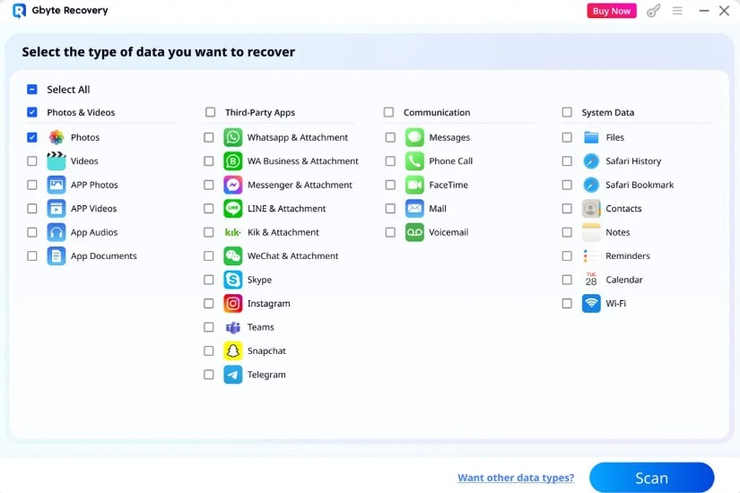 gbyte iphone data recovery software