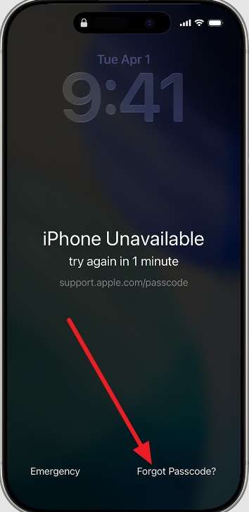 enter previous passcode