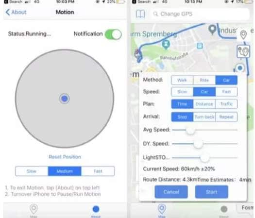 fake find my location with double location