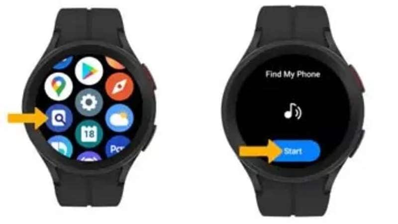 smartthings find icon on galaxy watch and start ring