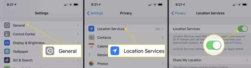 turning off life360 location services