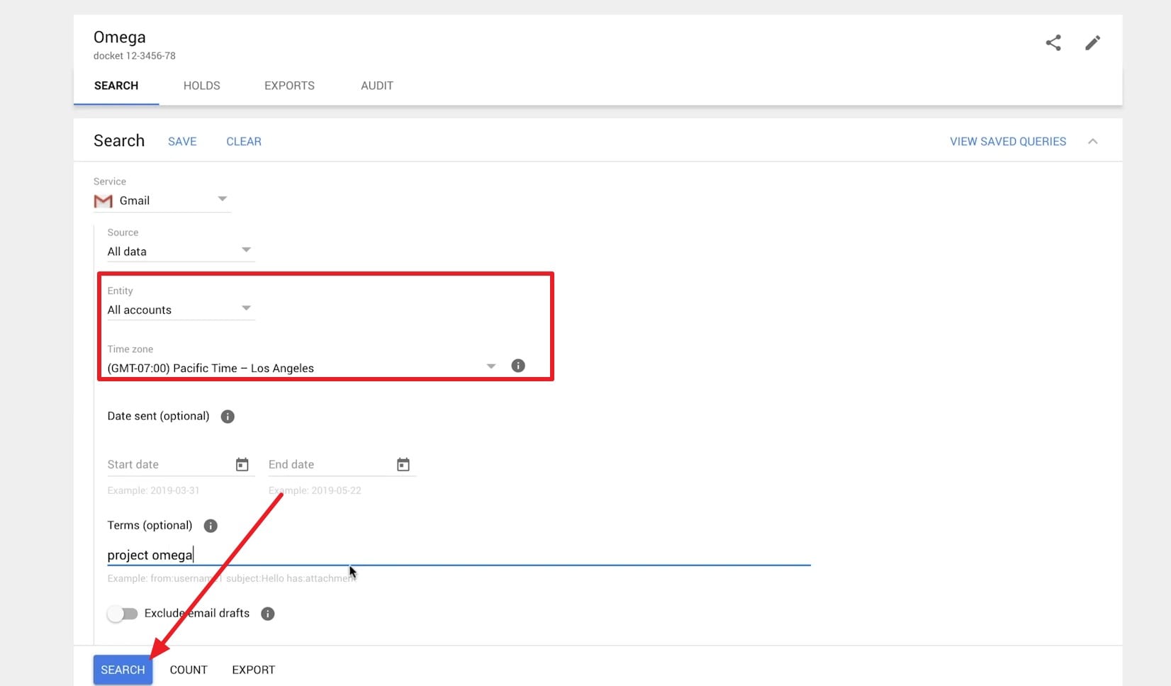add entity and search
