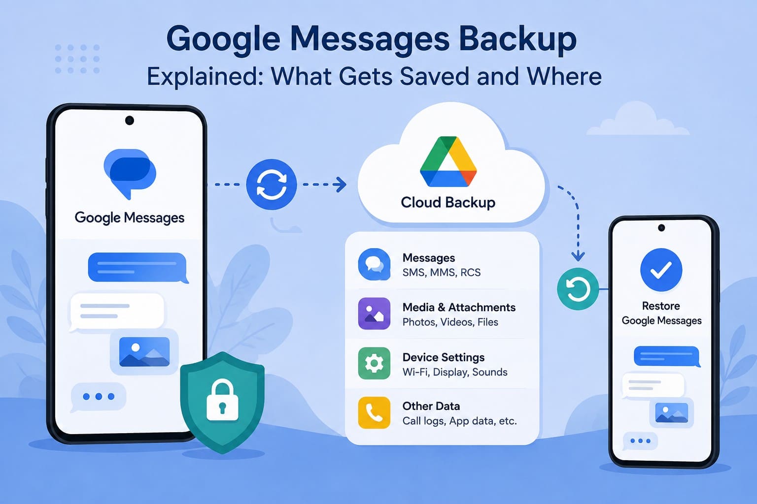 google messages backup details