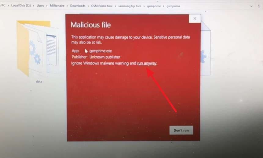 run the tool anyway