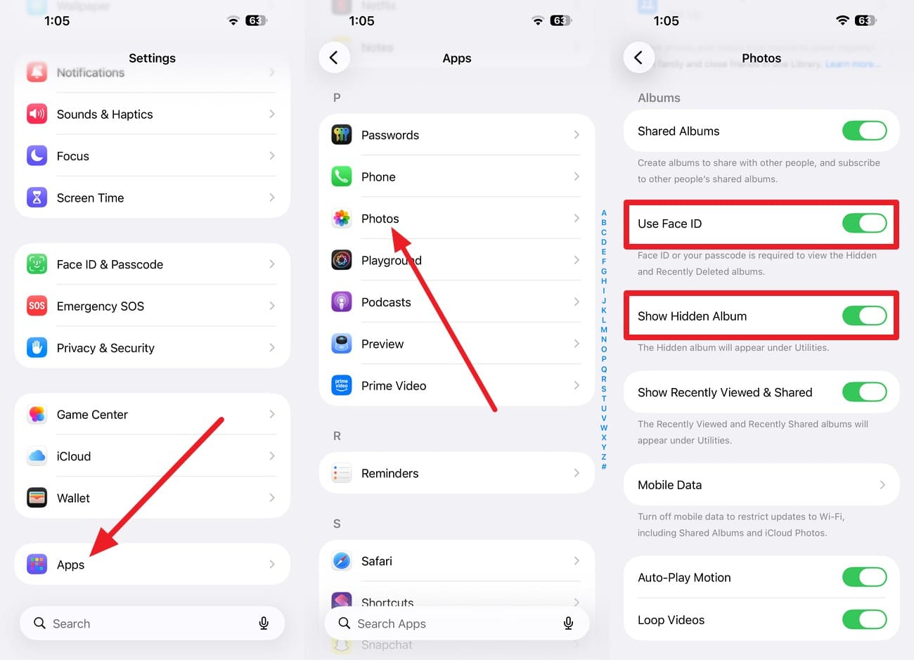 go to photos app