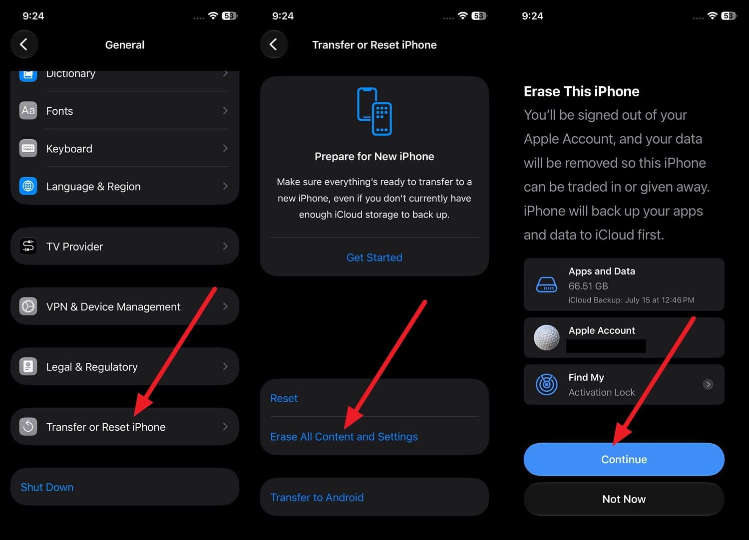erase the iphone