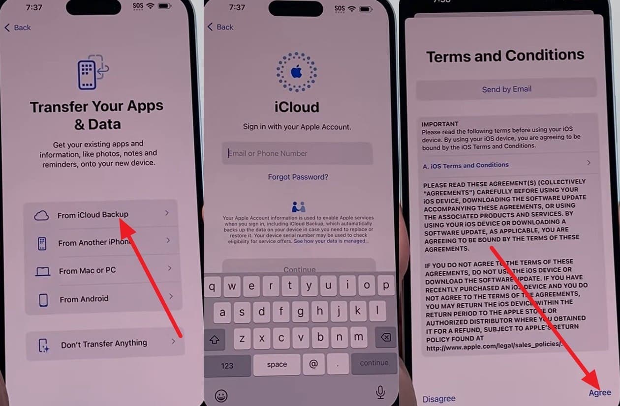 restore from icloud backup
