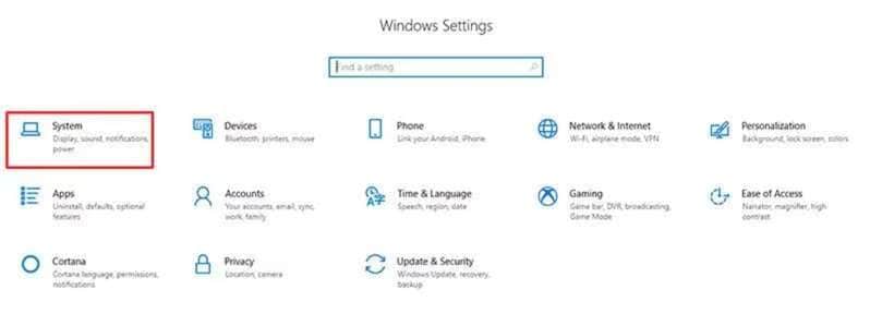 access windows settings