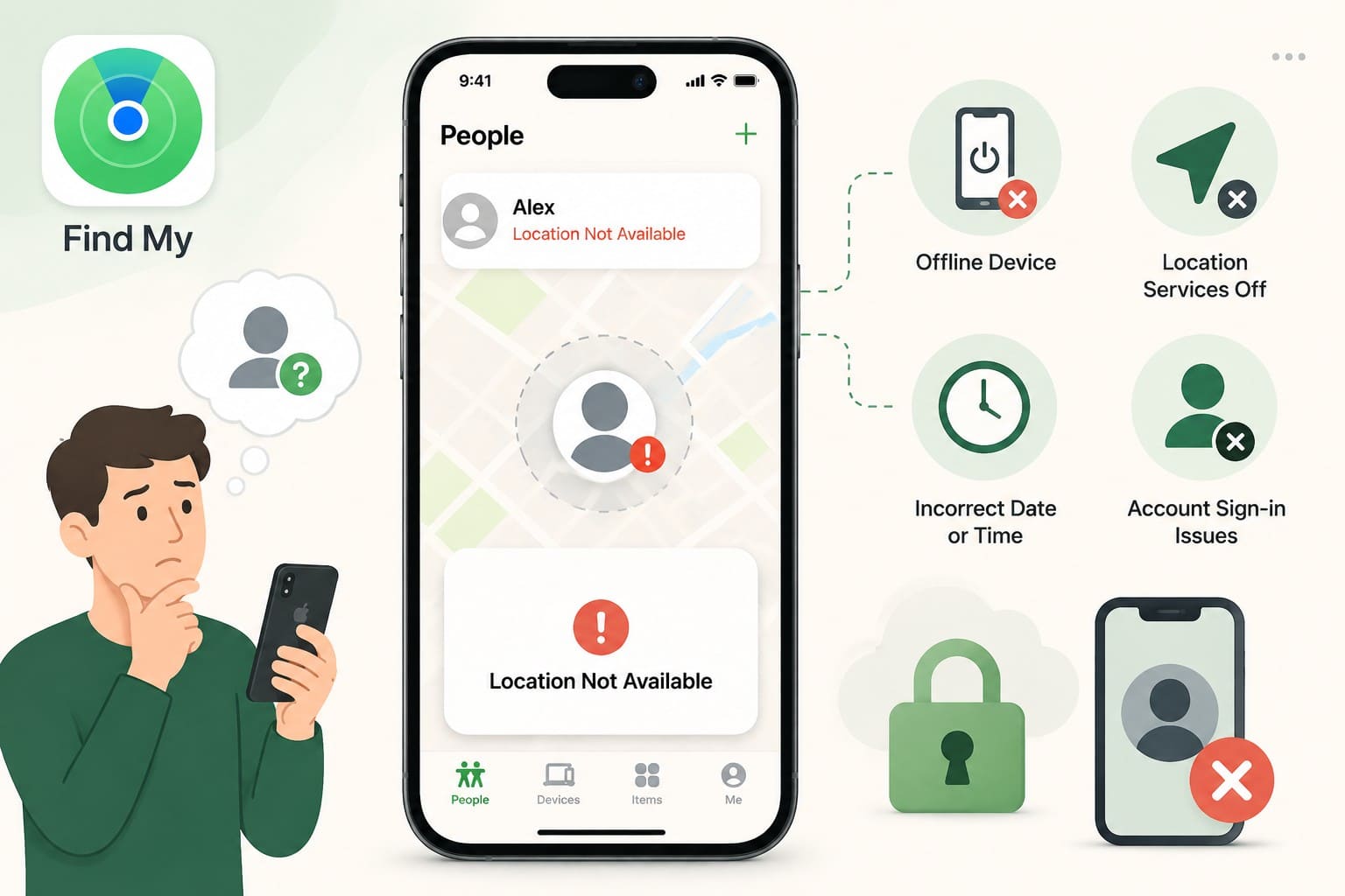 what location not available means