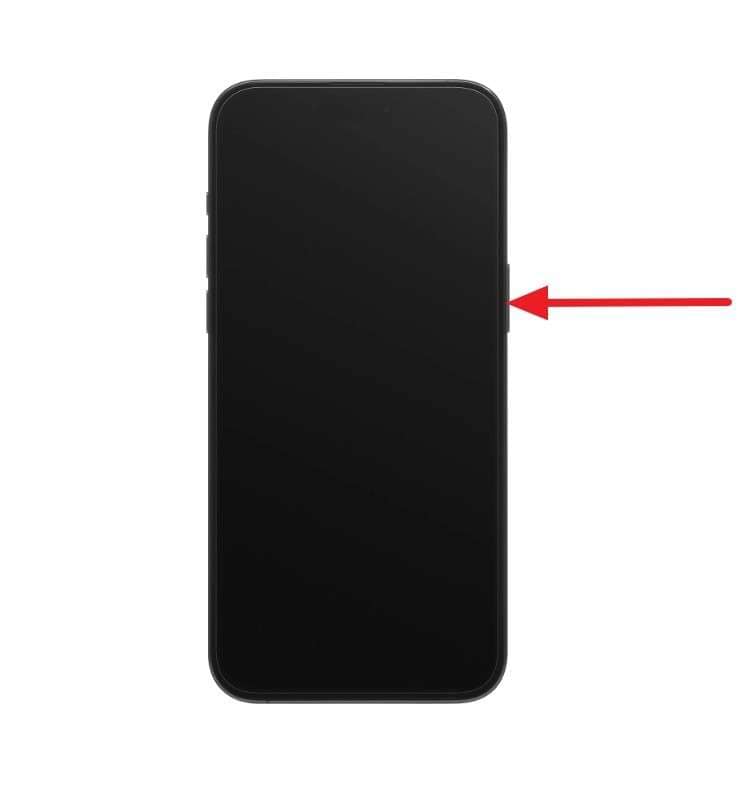 power on the iphone