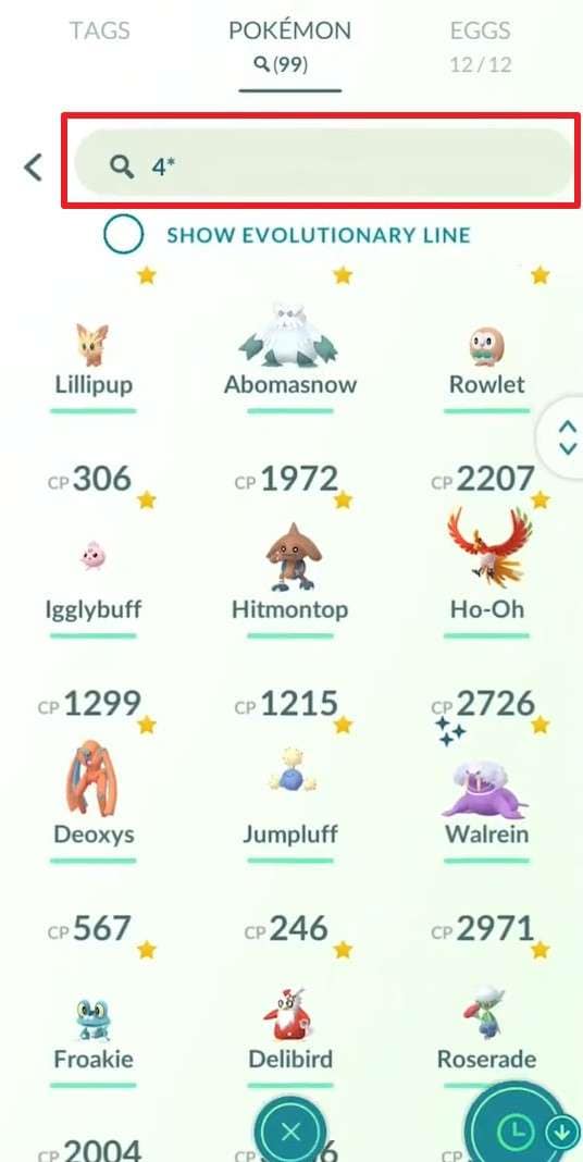type 4 to find iv pokemon
