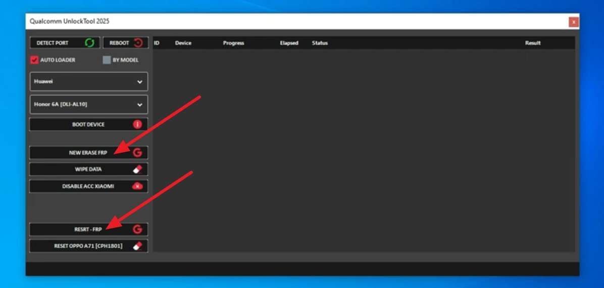 choose reset erase options