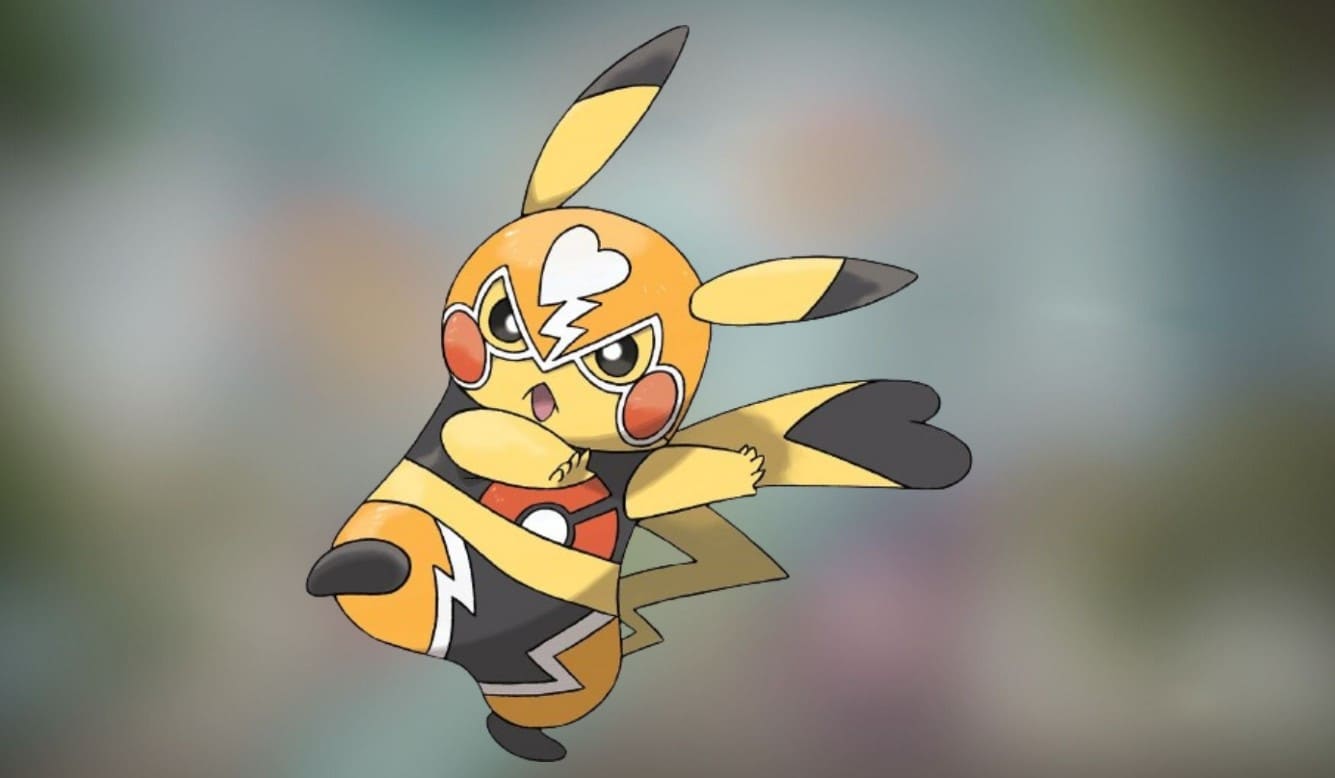 shiny pikachu libre pokemon